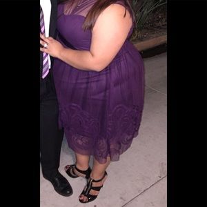 Short Mesh Dress with Illusion Sweetheart Bodice